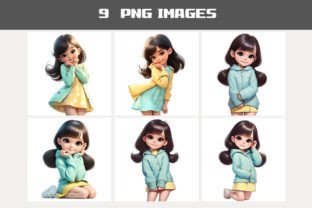 Cute Little Girl Clipart Bundle Graphic by TangledUpWithInk · Creative ...