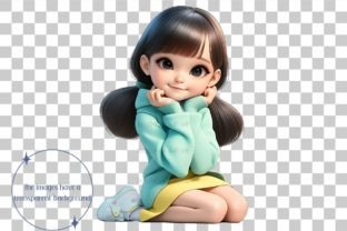 Cute Little Girl Clipart Bundle Graphic by TangledUpWithInk · Creative ...