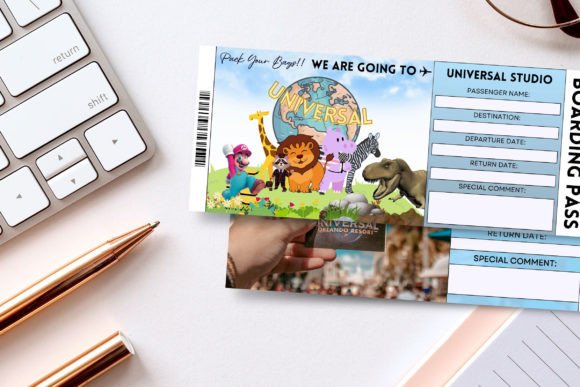 Editable Surprise Universal Gift Ticket