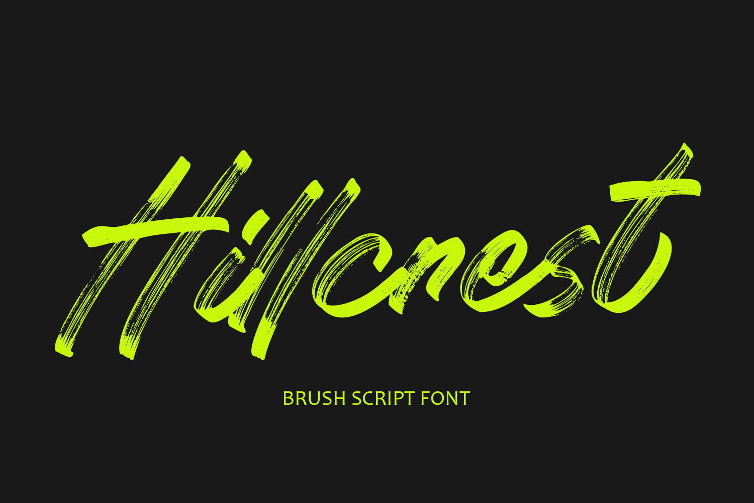 Hillcrest preview: casual brush script font