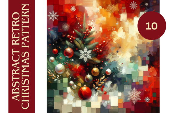 Retro Abstract Christmas Pattern No.10 Graphic by Fleur de Tango ...