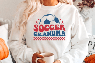 Soccer Grandma Wavy SVG Graphic by Three Dove · Creative Fabrica