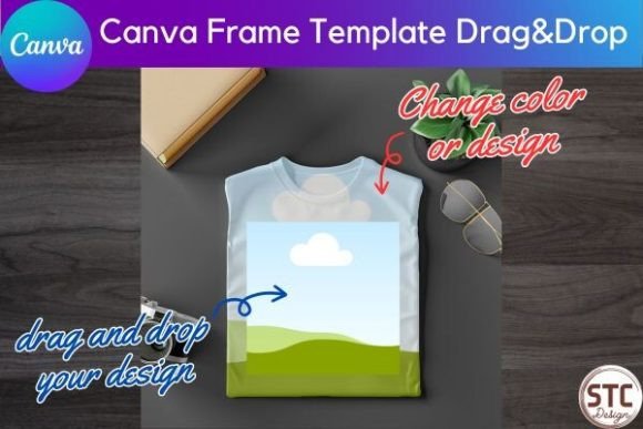 Unisex T-shirt Mockup Canva Frame
