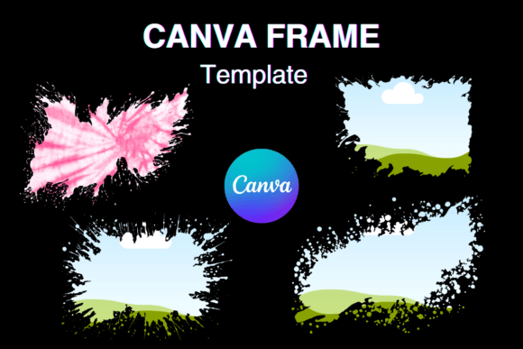 Watercolor Splash Canva Frame Effect