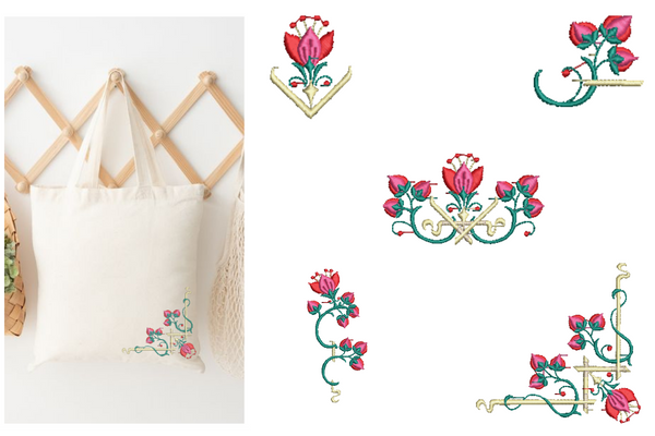 Flowers Border Embroidery Designs