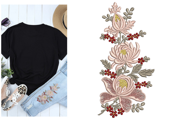 Flowers Border Embroidery Designs