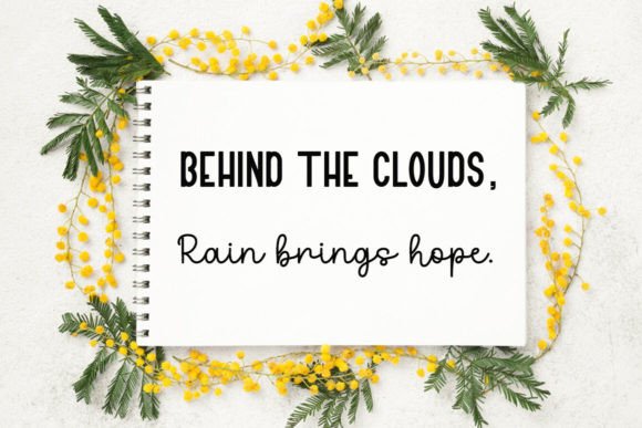 September Rain Font PNG with transparent background - Preview 3