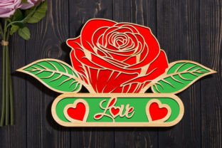3D Rose Laser Cut Love SVG Set · Creative Fabrica
