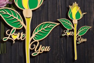 3D Rose Laser Cut Love SVG Set · Creative Fabrica