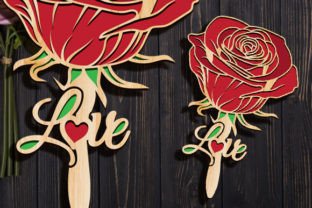 3D Rose Laser Cut Love SVG Set · Creative Fabrica