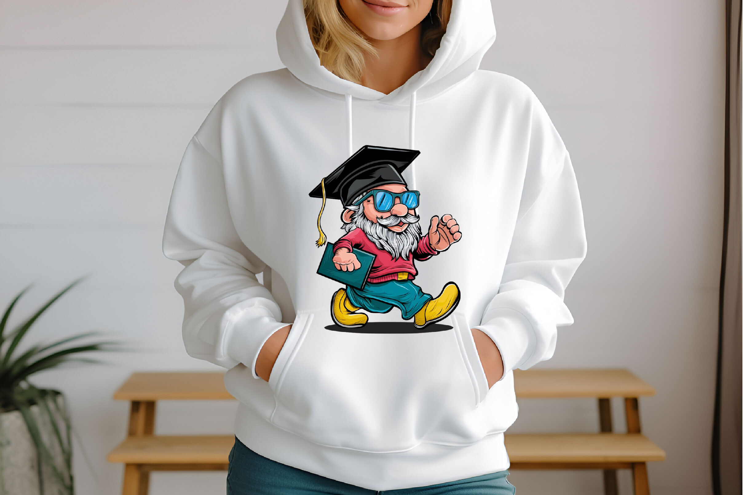 Gnome Graduation Clipart PNG Design