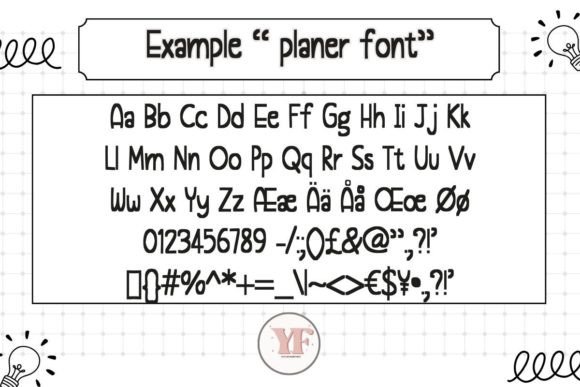 Planer Font PNG with transparent background - Preview 5