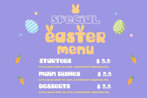 Rabbit Night Font PNG with transparent background - Preview 3