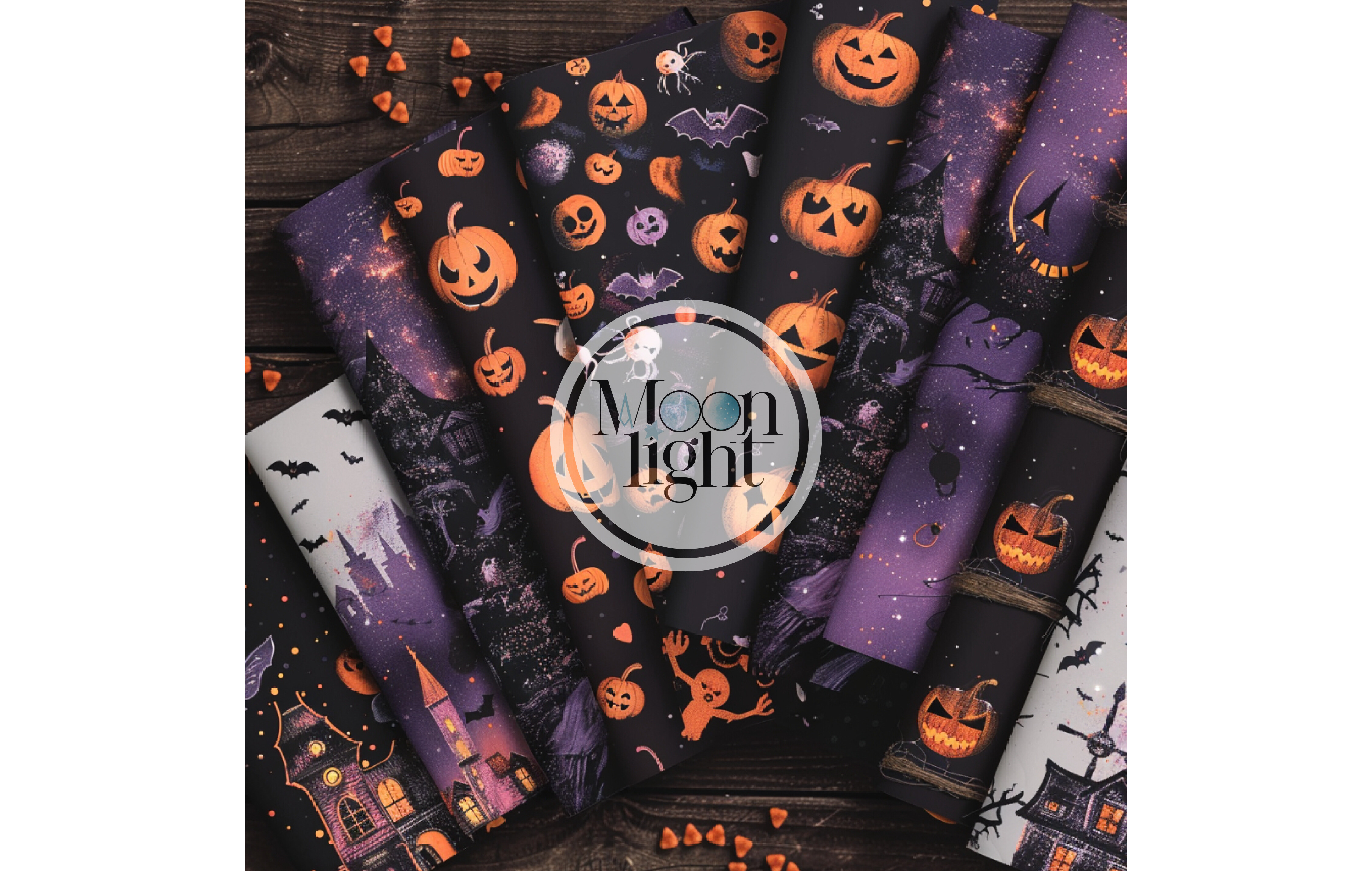 Seamless Halloween Digital Paper Pack 18 Graphic by moonlight craft ...