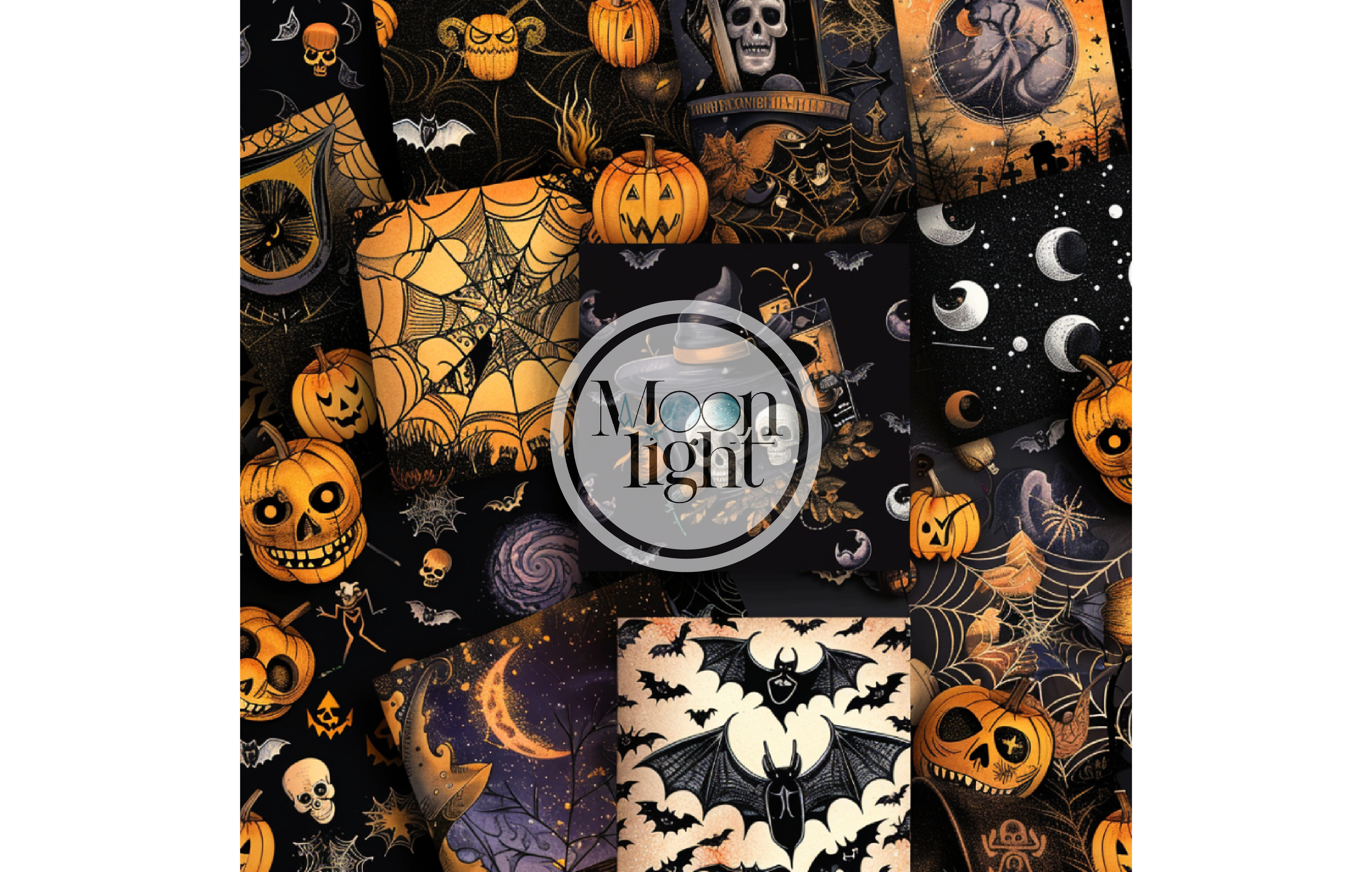 Seamless Halloween Digital Paper Pack 25 Graphic by moonlight craft ...
