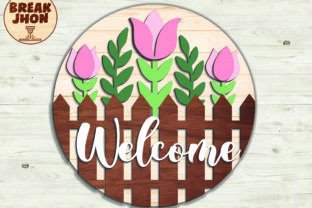 Welcome Spring Sign - Break Jhon · Creative Fabrica