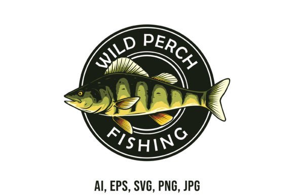 Wild Perch Fishing Illustration