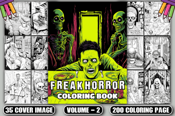 200 Freak of Horror Coloring Pages V - 2