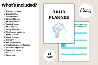 ADHD Planner Canva Template Graphic by DIGITAL PRINT BOX · Creative Fabrica