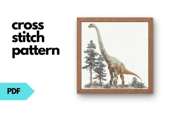 Brachiosaurus Cross Stitch Pattern