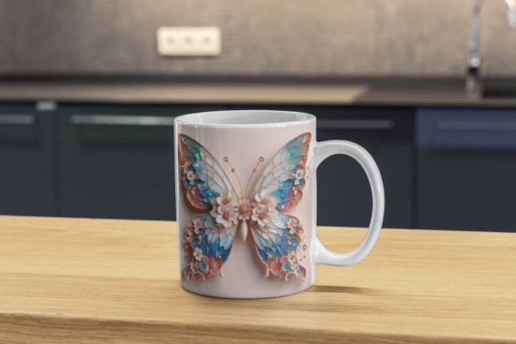 Butterfly Mug Wrap Graphics
