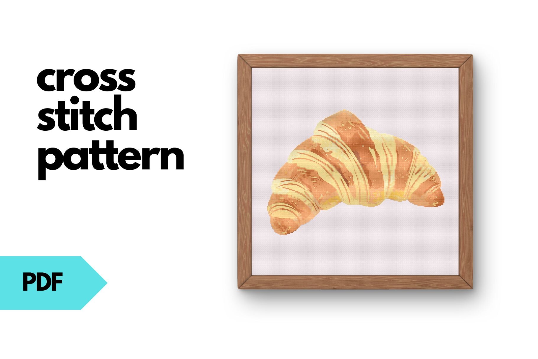 Croissant Cross Stitch Pattern