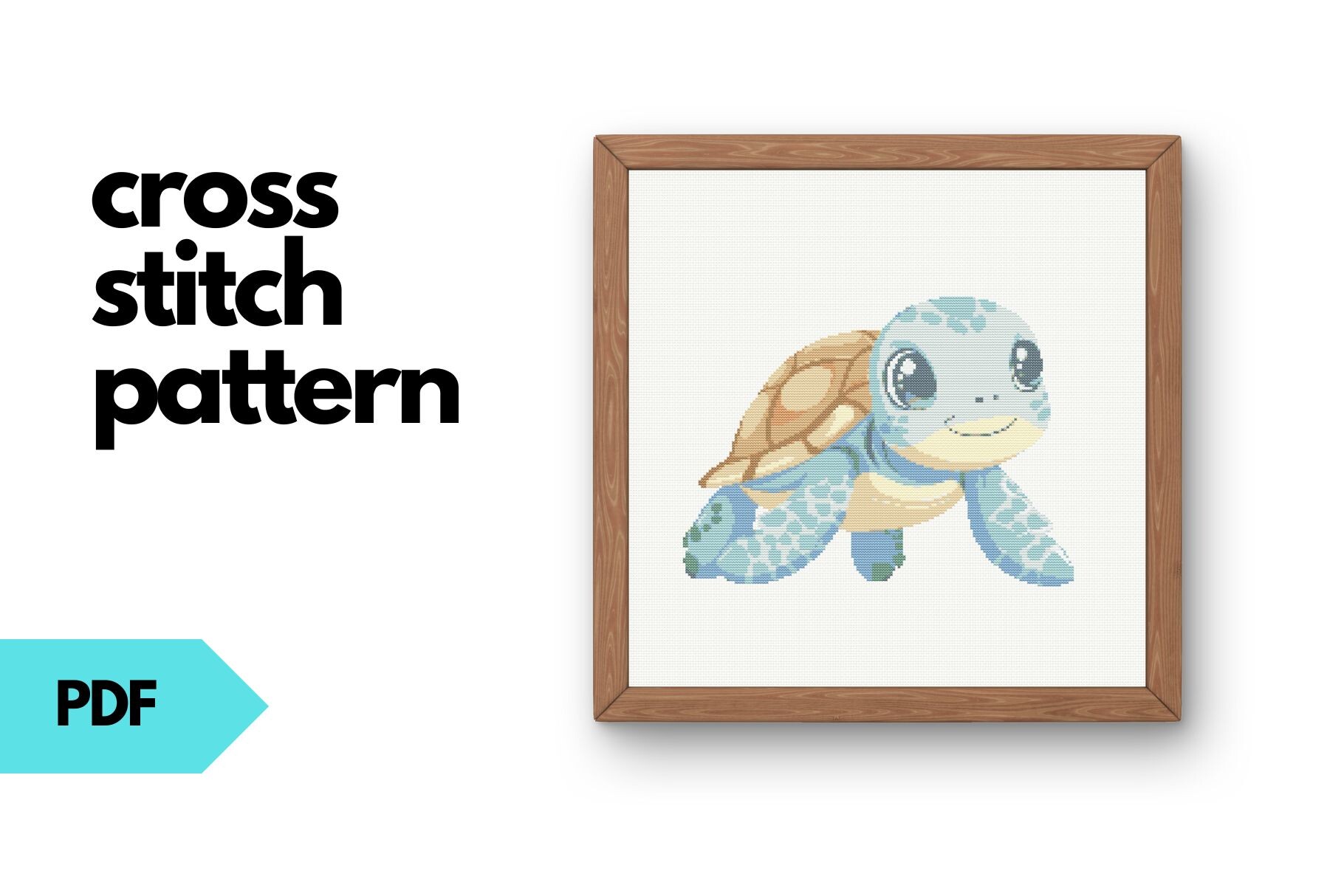Cute Turtle Cross Stitch Pattern