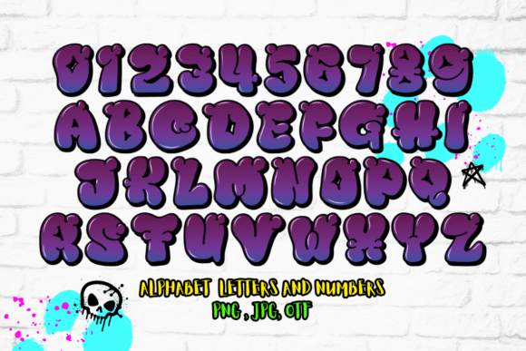 Danger Street Graffiti Font PNG with transparent background - Preview 1