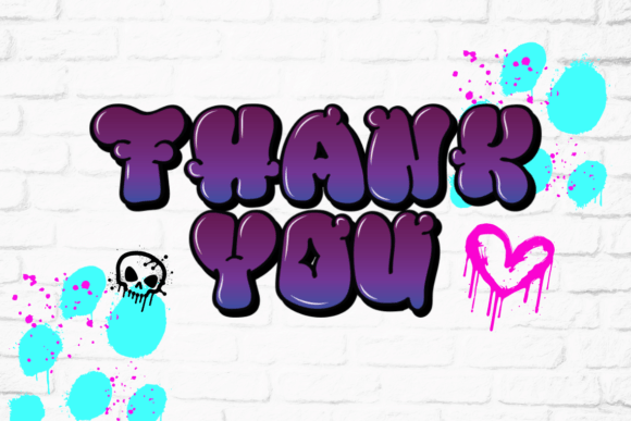 Danger Street Graffiti Font PNG with transparent background - Preview 2