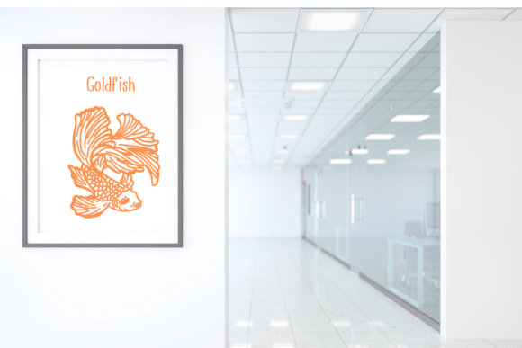 Gold Fish Font PNG with transparent background - Preview 4