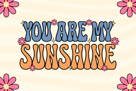 Groovy Summer Font PNG with transparent background - Preview 1