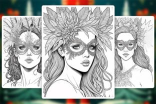 Mardi Gras Coloring Page for Adult - 100 Graphic by ekradesign ...
