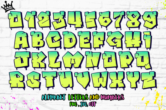 Queen Street Graffiti Font PNG with transparent background - Preview 1