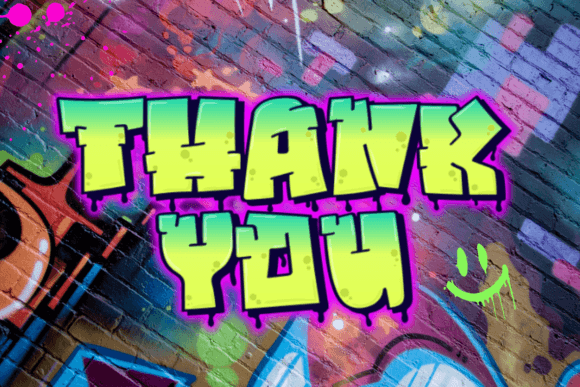 Queen Street Graffiti Font PNG with transparent background - Preview 4
