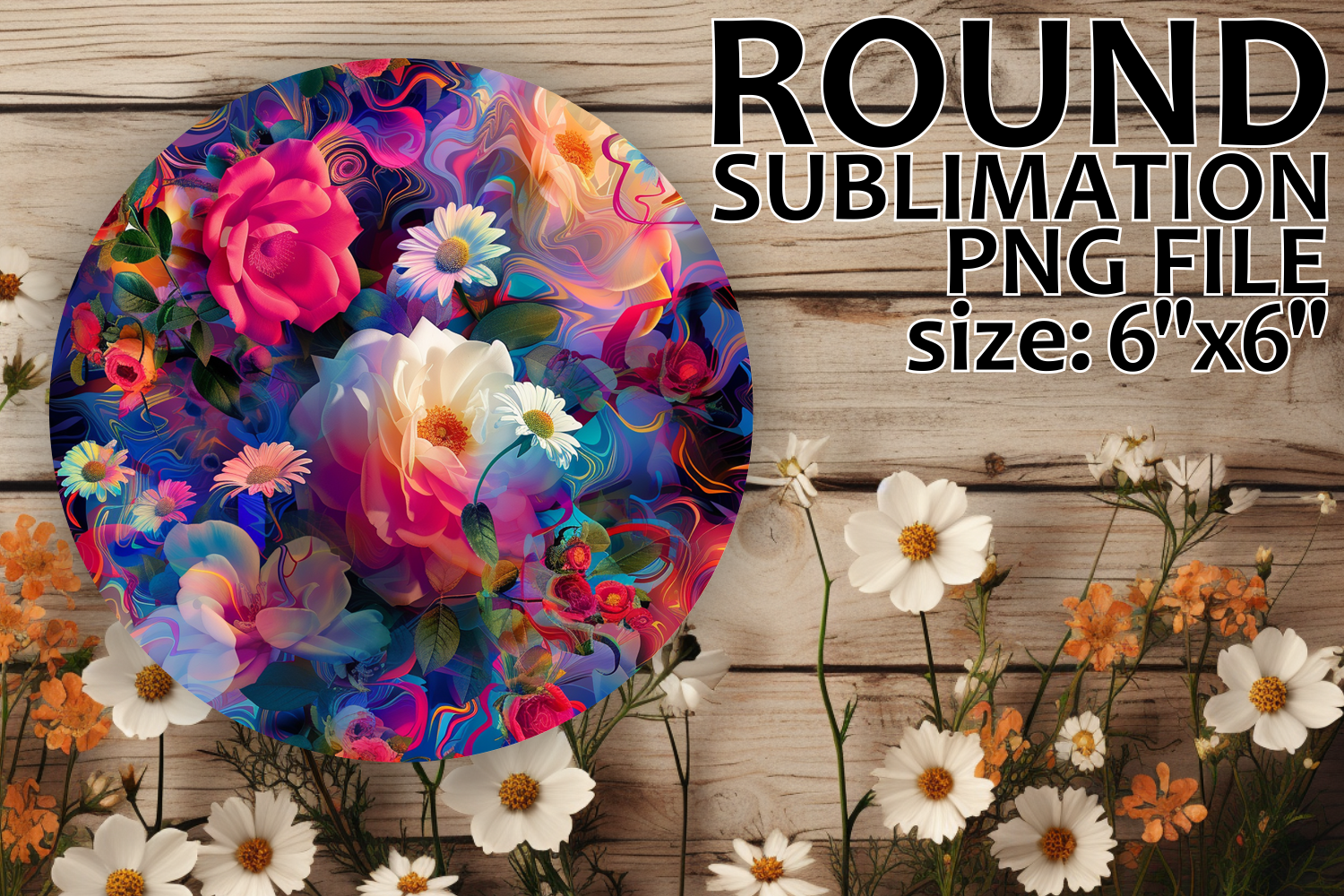 Springtime Circle Sublimation Art Round Graphic by svgyeahyouknowme ...