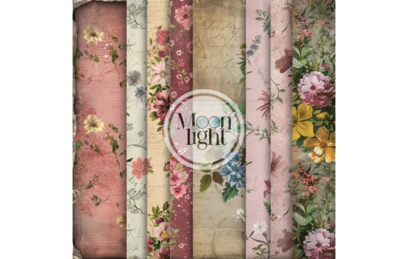 Sweet Flower Vintage 33 Graphic Patterns By moonlight craft
