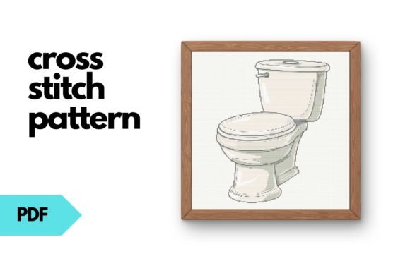 Toilet Cross Stitch Pattern