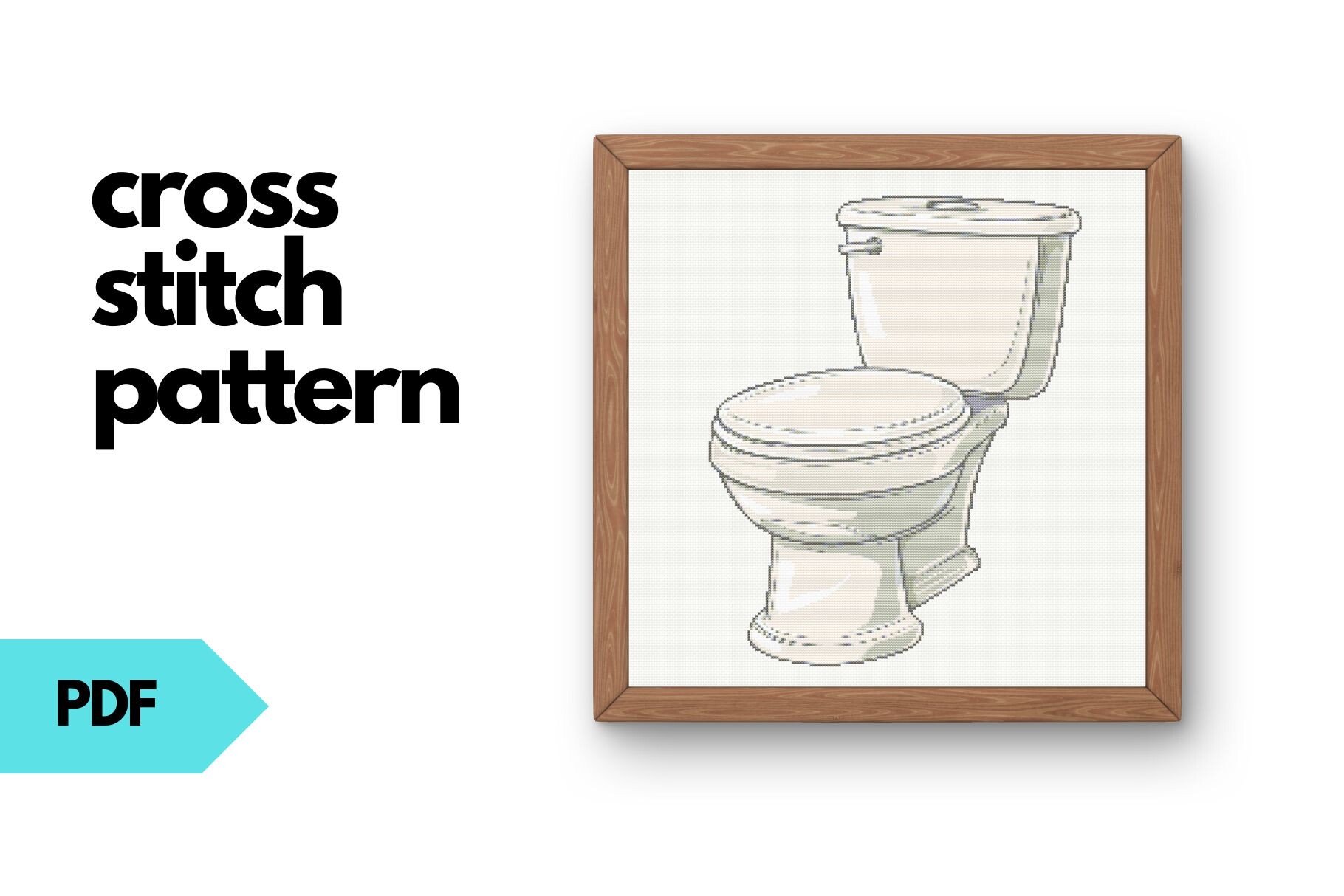 Toilet Cross Stitch Pattern