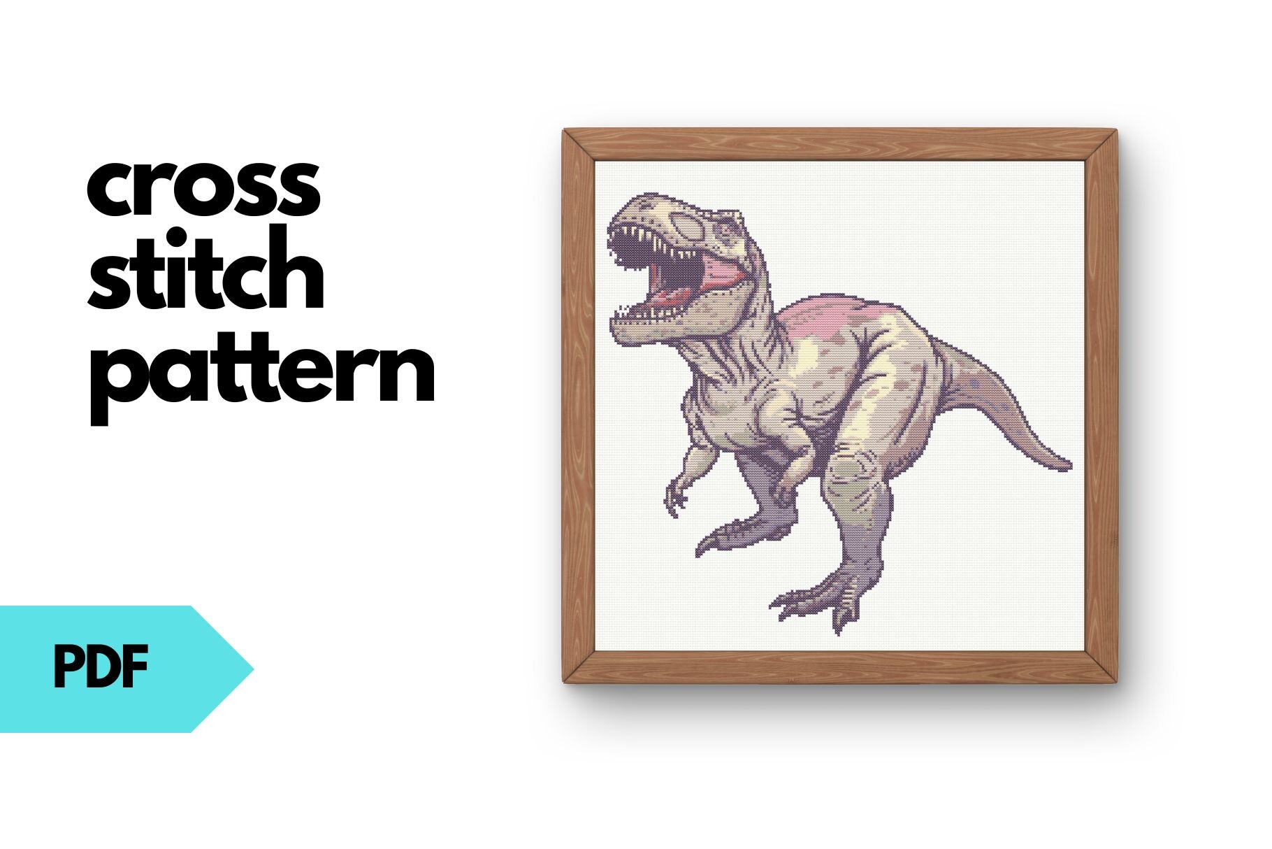 T-rex Cross Stitch Pattern