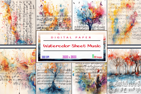 Watercolor Sheet Music