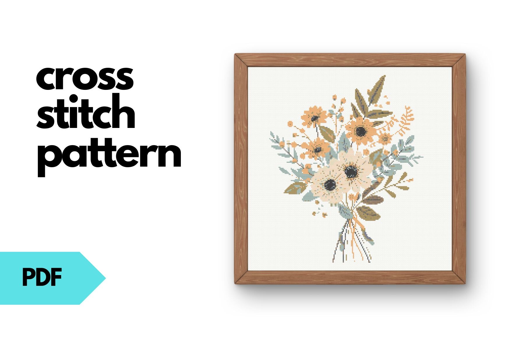 Wildflower Bouquet Cross Stitch Pattern