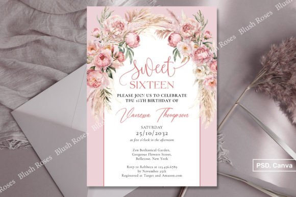 Blush Peonies Pampas Grass Eucalyptus 16