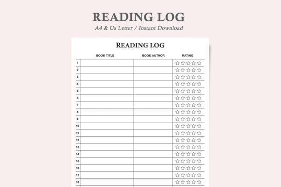 Reading Log,reading Tracker,book Log