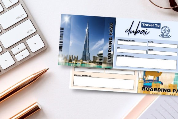 Dubai Boarding Pass Boarding Ticket