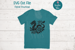 Floral Dragon SVG Cut File Graphic by KayBeeSVGs · Creative Fabrica
