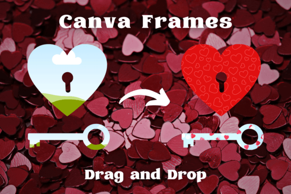Heart Lock and Key Canva Frame