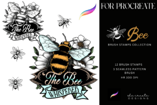 Honey Bee Procreate Brush Stamps Graphic by melina wester · Creative ...
