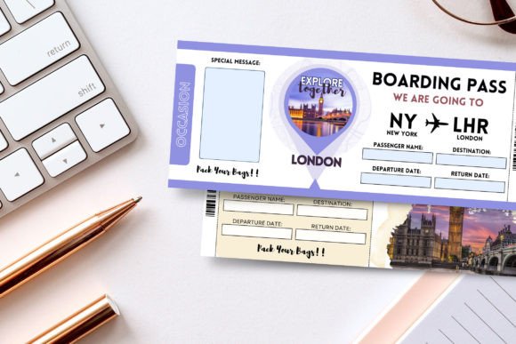 Printable London Boarding Pass Ticket