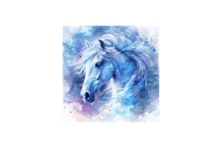 Watercolor Fantasy Horse Background Graphic by pcudesigns · Creative ...