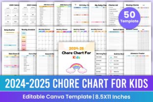 2024-2025 Chore Chart for Kids Canva Kdp Graphic by Mustafiz · Creative ...